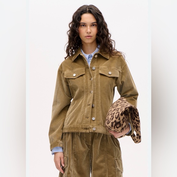 Baum Und Pferdgarten Jackets & Blazers - Baum und Pferdgarten tan jacket Classic cotton Tailored Fit Countryside Charm